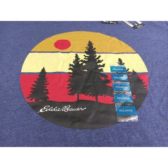 Eddie Bauer Men's Graphic T-Shirt Size XXL NWT Outdoor Sunset Theme - Picture 3 of 9